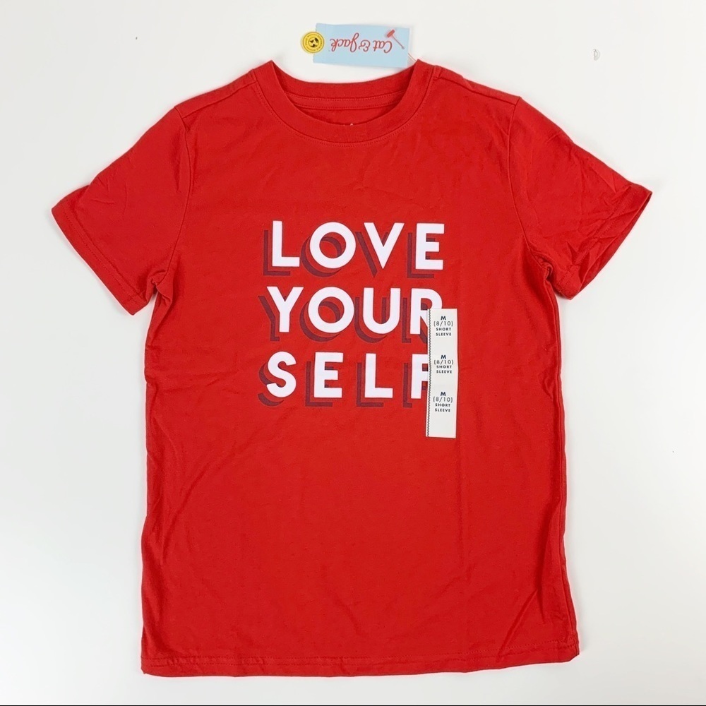 CAT & JACK LOVE YOURSELF GRAPHIC TEE